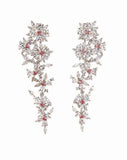 Bridal earrings - soft statement cascading crystal flowers - Sakura by Stephanie Browne - BEST SELLER