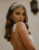 Bridal headpiece - gold leaf and lace designer headband - Amelia by Kezani - BUY or HIRE