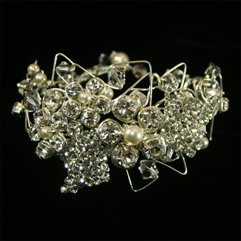 bridal bracelet - Valentina crystal mesh by Kezani - Kezani Jewellery - 1