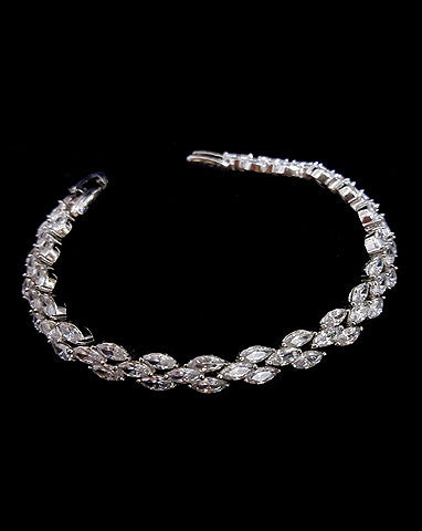 Bridal bracelet- Bocheron crystal bracelet by Stephanie Browne - Kezani Jewellery - 1