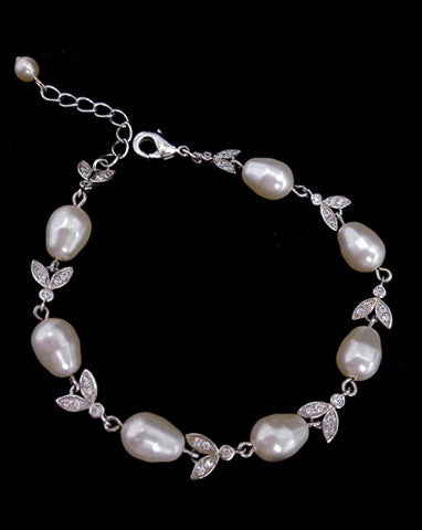 Bridal bracelet - Silk pearl by Stephanie Browne - Kezani Jewellery - 1
