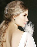 bridal earrings - Cluster crystal stud with drop pearl earrings - Bocheron drop pearl by Stephanie Browne 2