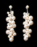 ON SALE - Bridal earrings - pearl cluster drop - Eden by Stephanie Browne