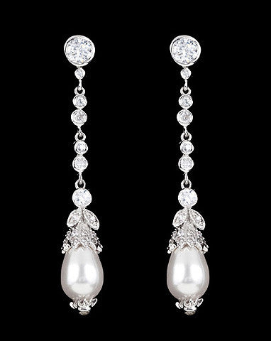 Bridal earrings - Peacock pearl by Stephanie Browne – KEZANI JEWELLERY ...
