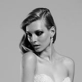 Bridal earrings - Allure by Stephanie Browne - On model 2
