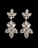 Bridal earrings - stunner crystal star flower - Jayda by Johnny b at Kezani