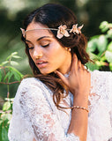 Bridal headpiece - rose gold flower boho crown - Alessa by Kezani - KEZANI JEWELLERY - designer bridal jewellery and wedding accessories