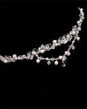 Bridal headpiece - delicate boho style crystal band and drapes - Karena by Kezani - Kezani Jewellery - 5