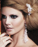 Bridal headpiece - crystal cluster side comb - Angelina by Kezani - Kezani Jewellery - 2