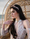 Bridal headpiece - floral embellished headband - Jessica deluxe by Kezani - BUY or HIRE