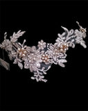 Bridal headpiece - lace and pearls halo - Mila by Kezani - Kezani Jewellery - 2
