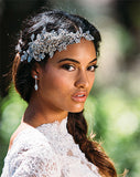 Bridal headpiece - vintage silver lace bandeau - Mahala by Kezani - Kezani Jewellery - 2