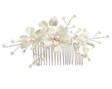 bridal headpiece - Missy Fi comb by Stephanie browne - available at Kezani Jewellery - matt silver