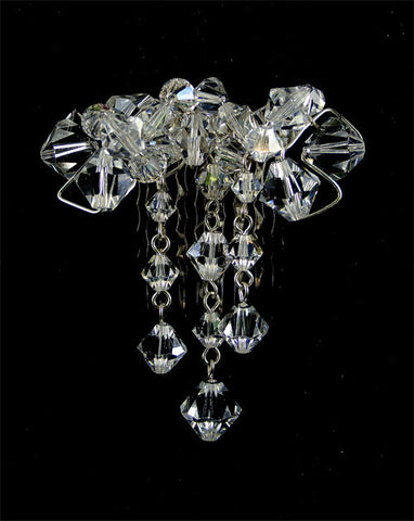 Bridal headpiece - crystal cluster side comb - Angelina by Kezani - Kezani Jewellery - 1