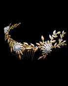 bridal headpiece- stars in my eyes - gold leaf vine - by Stephanie Browne 
