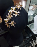 bridal and racewear headpiece - cluster pearl band with star flowers -Enchanted Garden band by Kezani 4