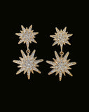 Bridal earrings - celestial crystal stars - Quinn by Johnny b at Kezani