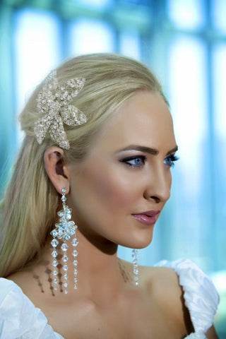 SALE - dazzling statement crystal earrings - Sarah by Kezani - Kezani Jewellery