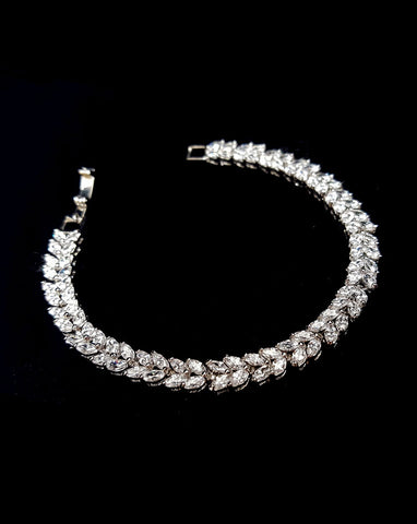 delicate crystal bracelet - Marquise at Kezani
