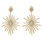 bridal earrings - statement starlight earrings - Venus in gold plate by Stephanie Browne at Kezani