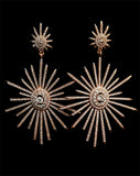 bridal earrings - statement starlight earrings - Venus in rose gold by Stephanie Browne at Kezani
