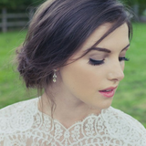 Bridal earring - Silk crystal earring by Stephanie Browne