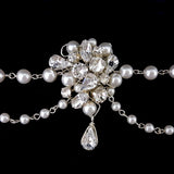 wedding armband - pretty Eloise pearl drape by Kezani - KEZANI JEWELLERY - designer bridal jewellery and wedding accessories - 5