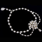 wedding armband - pretty Eloise pearl drape by Kezani - KEZANI JEWELLERY - designer bridal jewellery and wedding accessories - 2