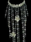 Wedding back necklace - crystals cascading - Falling Stars by Kezani - Kezani Jewellery - 2