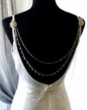 Wedding back jewellery - delicate crystal drapes - Khloe by Kezani - Kezani Jewellery - 2