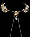 Bridal headpieces - crystal headband with chain and crystal drops - Tiivel by Kezani