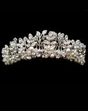 Wedding crown - silver crystal leaf - Diva Crown by Kezani - KEZANI JEWELLERY - designer bridal jewellery and wedding accessories - 3