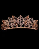 wedding crown - antique bronze boho leaf - McKenzie by Kezani
