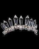 Wedding crown - ethereal princess crystal crown - Venine by Kezani - KEZANI JEWELLERY - designer bridal jewellery and wedding accessories - 1