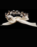 wedding crystal cuff - silver with touch of rose gold - Bella by Kezani - back view