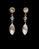 wedding earrings - navette crystal drop - Mahala by Kezani -2