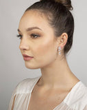 Bridal earrings - Twilight crystal with pear drop by Stephanie Browne