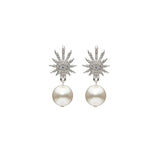 Bridal earrings - Venus pearl by Stephanie Browne