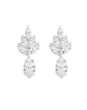 bridal earrings - small crystal earring with small pear drop - Queenie by Stephanie Browne - at Kezani 3