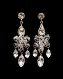 Bridal earrings- soft crystal chandelier Mahala