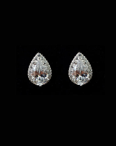 Bridal earrings - Mary crystal studs by Stephanie Browne - Kezani Jewellery - 1