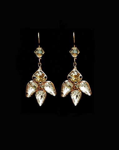 Bridal earrings - pretty crystal drops - Bella by Kezani