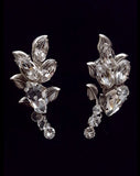 wedding earcuffs - vintage silver leaf and crystal - Diva by Kezani 2