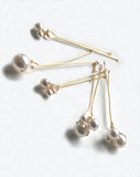 wedding hairpins - pearl cluster pins on gold - Perla by Kezani