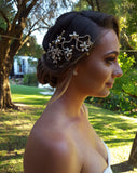 Bridal headpiece - crystal flower vine band - Gabriella by Kezani