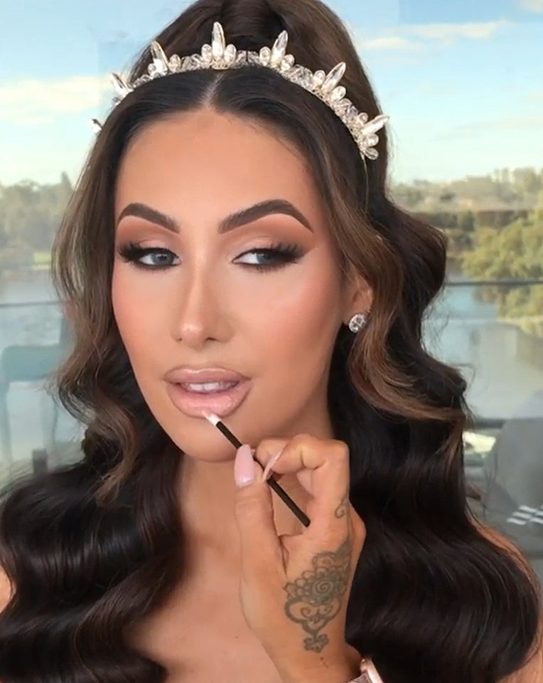 wedding and bridal headpiece - fine dainty raindrop crystal crown -wedding make up perth by Jasmine Lee - Loni Crown by Kezani