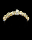 Bridal headpiece - grecian pearl and gold textured metal headband - Corfu by Kezani - BUY or HIRE