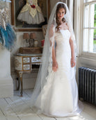 Veil - full length with chantilly lace trim - Spellbinder - Kezani Jewellery - 3